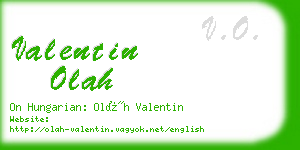 valentin olah business card